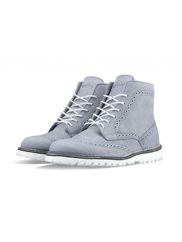 Vasky Stivaletti da donna in pelle grigio - stivali primavera / autunno, scarpe Vasky Brogue High