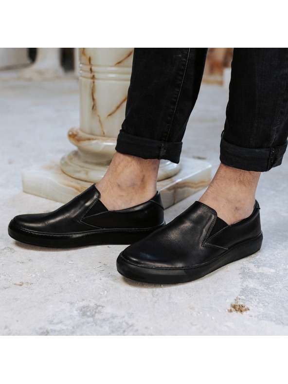 Vasky Slip on donna in pelle nera - primavera / autunno stivali VASKY