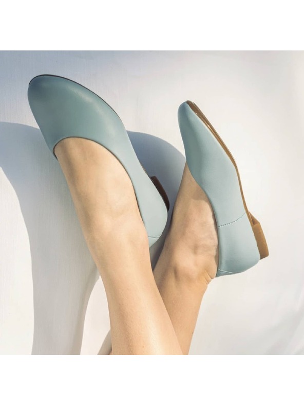Vasky Ballerine in pelle blu - scarpe primavera / autunno VASKY