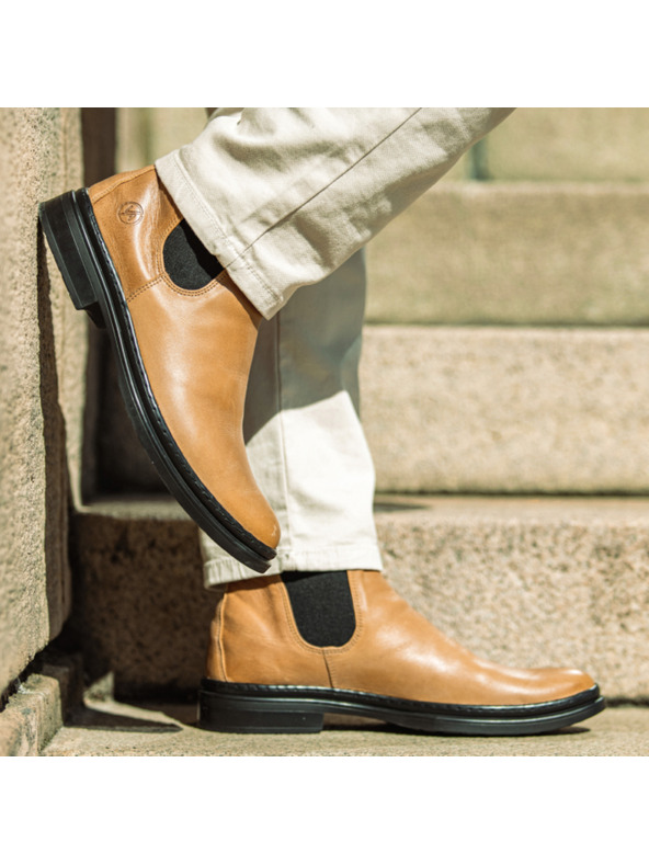 Vasky Stivali Chelsea in pelle da donna Marrone chiaro Vasky Chelsea Caramello