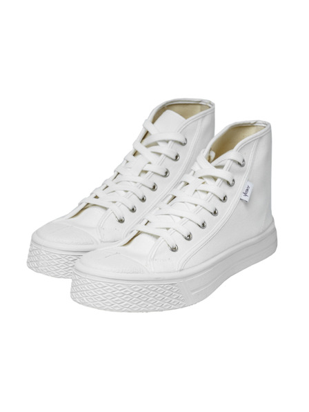 Vasky Scarpe da ginnastica alla caviglia / stivali da donna in tela bianca Vasky Kanvasky High