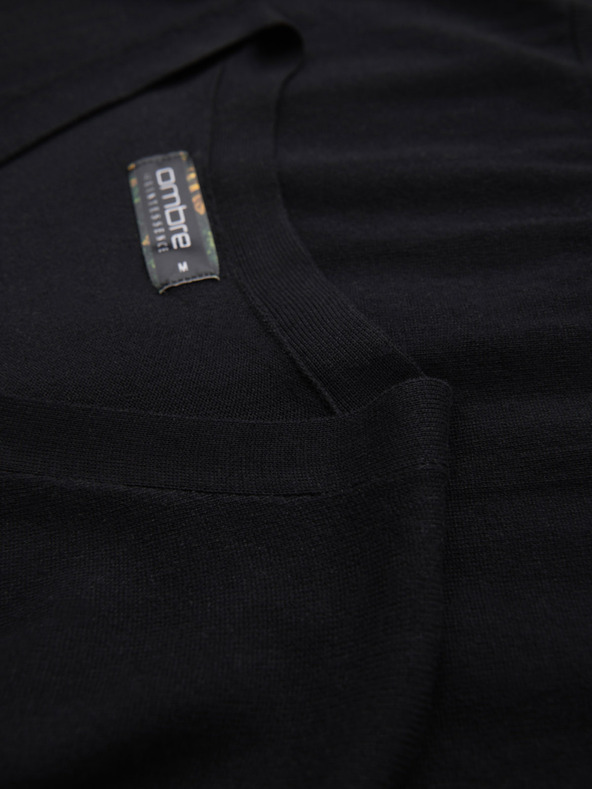 Ombre Clothing Maglia da uomo con pois strutturati - blu scuro Ombre Clothing