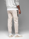 Ombre Clothing Pantaloni da ginnastica da uomo con polsini a coste e cerniera decorativa - sabbia Ombre Clothing