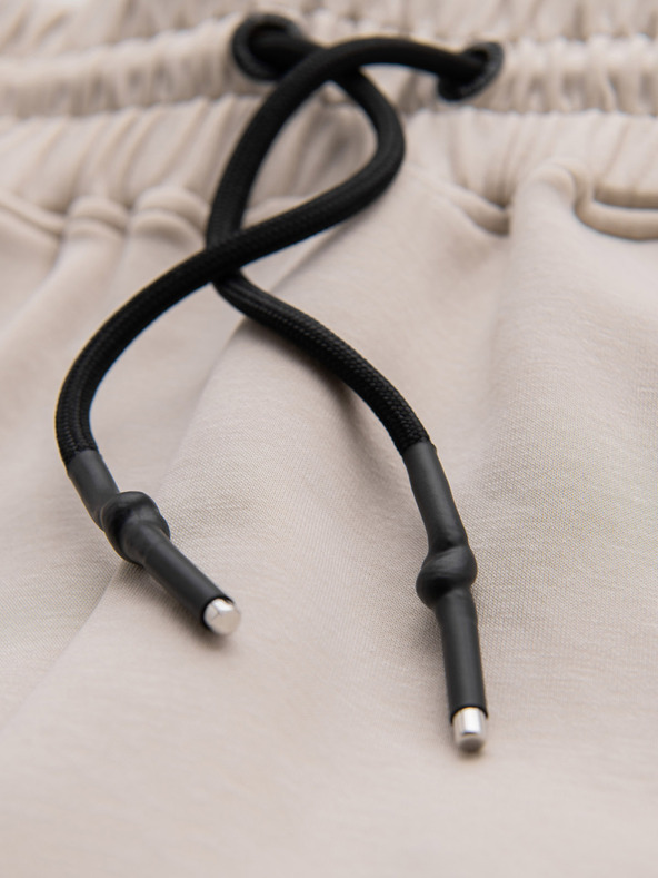 Ombre Clothing Pantaloni da ginnastica da uomo con polsini a coste e cerniera decorativa - sabbia Ombre Clothing