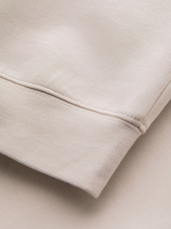 Ombre Clothing Pantaloni da ginnastica da uomo con polsini a coste e cerniera decorativa - sabbia Ombre Clothing