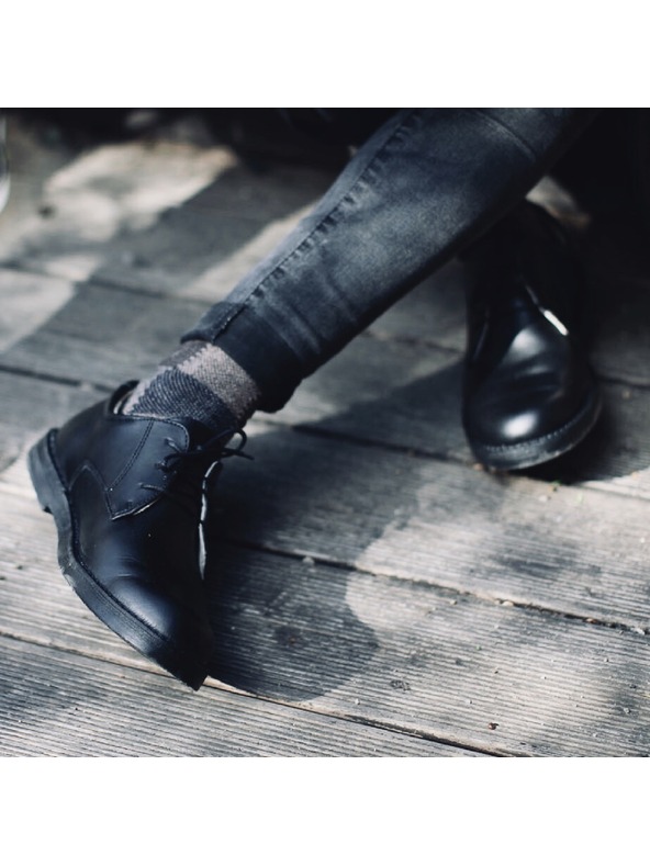 Vasky Stivaletti in pelle da uomo nero - Primavera / Autunno Vasky Derby Dark