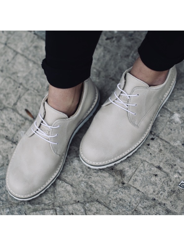 Vasky Stivali in pelle da uomo beige - primavera / autunno stivali Vasky Derby Vanilla