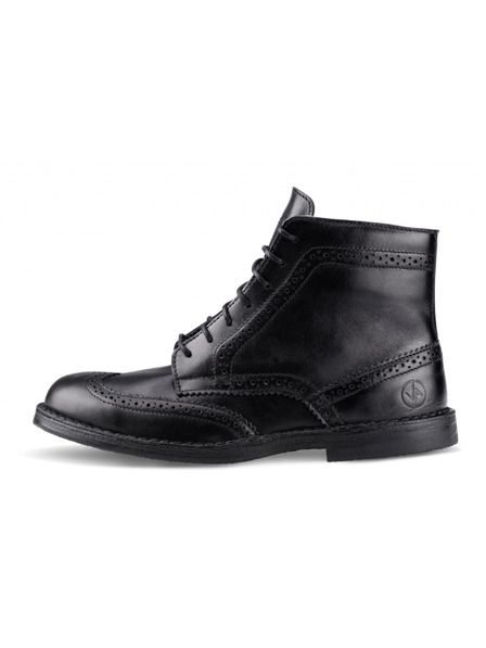 Vasky Stivaletti da uomo in pelle nera - stivali primavera / autunno, scarpe Vasky Brogue High