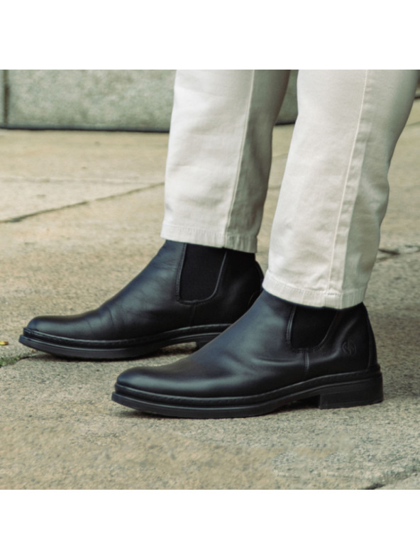 Vasky Stivali Chelsea in pelle da uomo Nero Vasky Chelsea