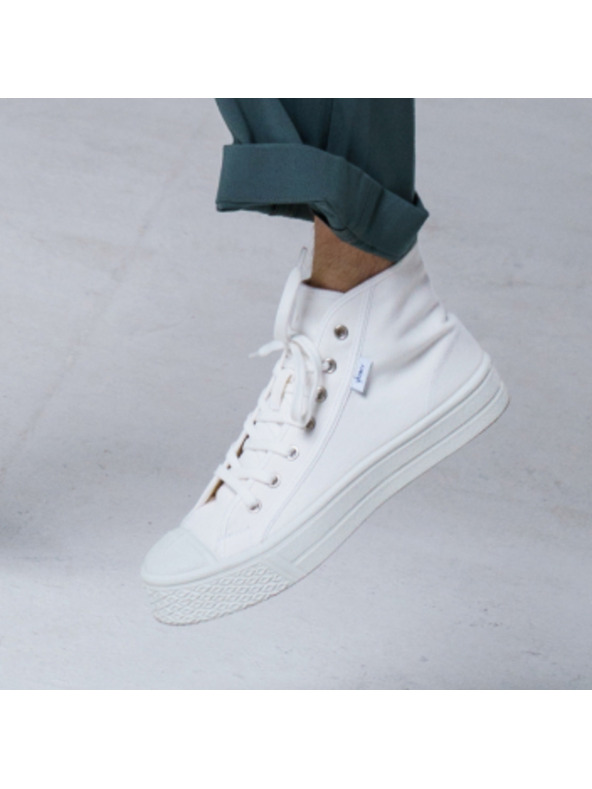 Vasky Scarpe da ginnastica alla caviglia in tela da uomo / stivali Vasky Kanvasky High bianco