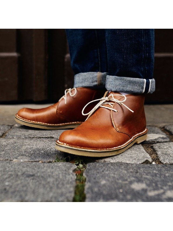 Vasky Stivaletti da uomo in pelle marrone - stivali primavera / autunno, scarpe Vasky Desert Brown