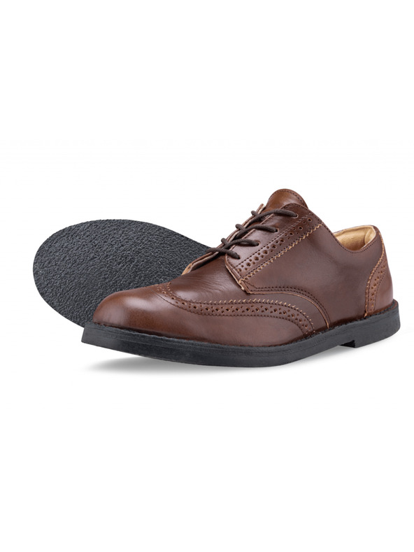 Vasky Stivali eleganti da uomo in pelle marrone scuro - Primavera / Autunno Scarpe Vasky Brogue Low Dark