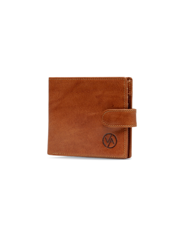 Vasky Vasky Fredy Cognac - portafoglio in pelle marrone - produzione ceca di Zlín