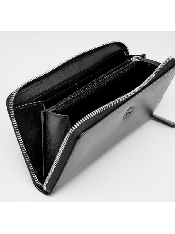 Vasky Portafoglio da donna in pelle nera - produzione maschile troppo ceca Vasky Lily