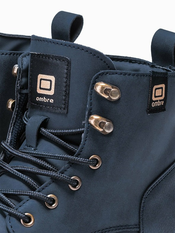 Ombre Clothing Stivaletti invernali da uomo blu scuro Ombre Clothing