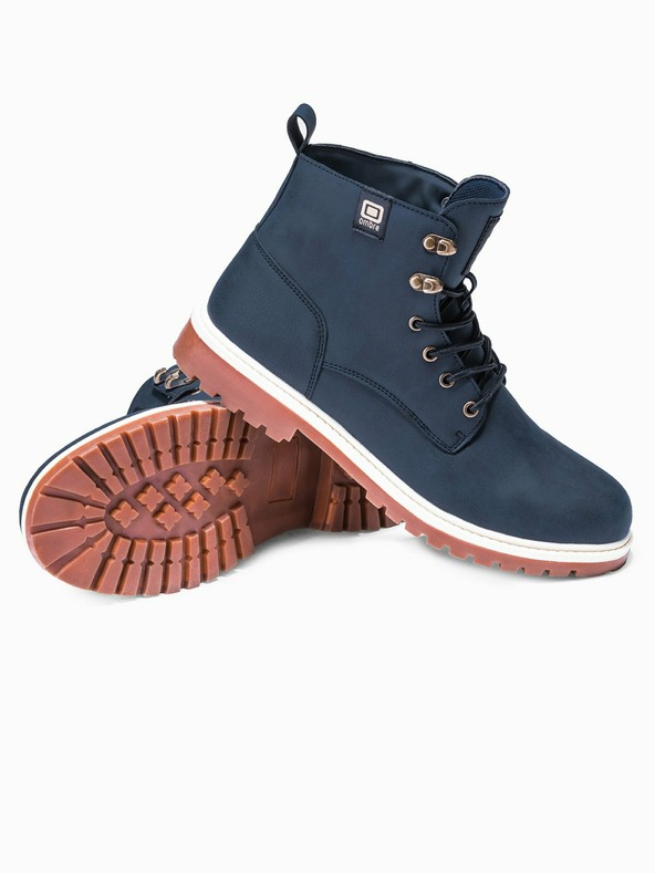 Ombre Clothing Stivaletti invernali da uomo blu scuro Ombre Clothing