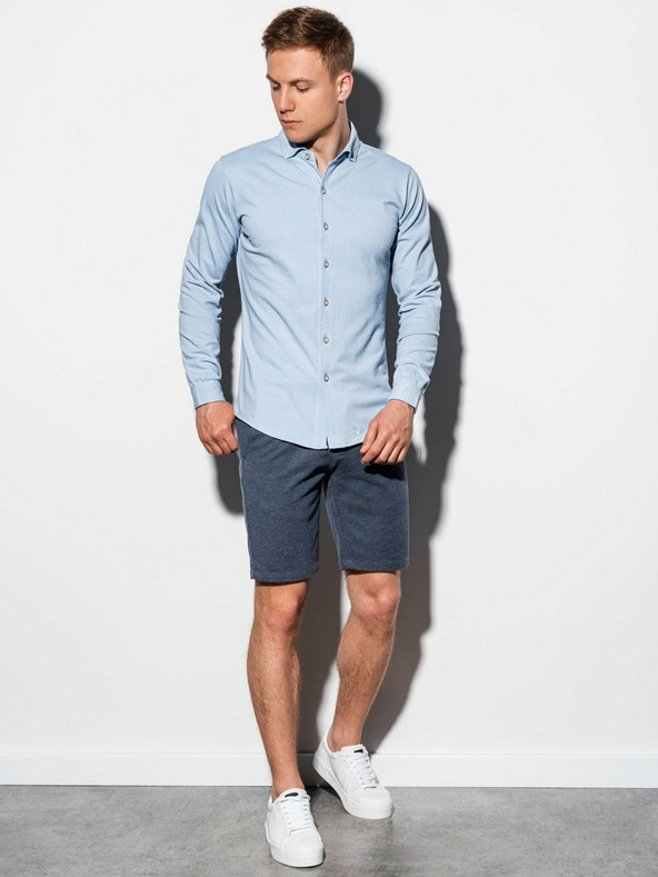 Ombre Clothing Camicia da uomo azzurra K540