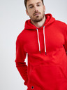 Ombre Clothing Felpa con cappuccio basic da uomo rossa Ombre Clothing