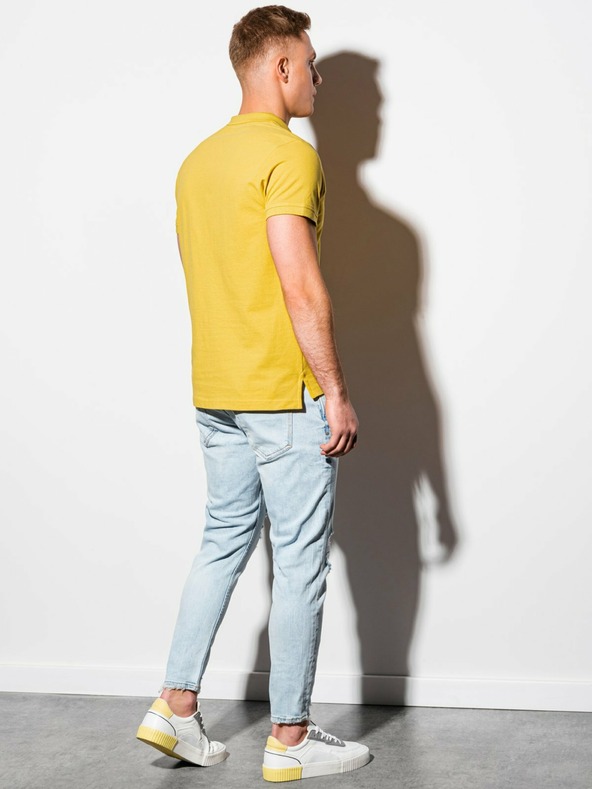 Ombre Clothing Polo basic gialla da uomo Ombre Clothing