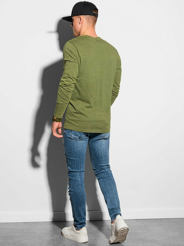 Ombre Clothing Camicia basic da uomo verde Ombre Clothing