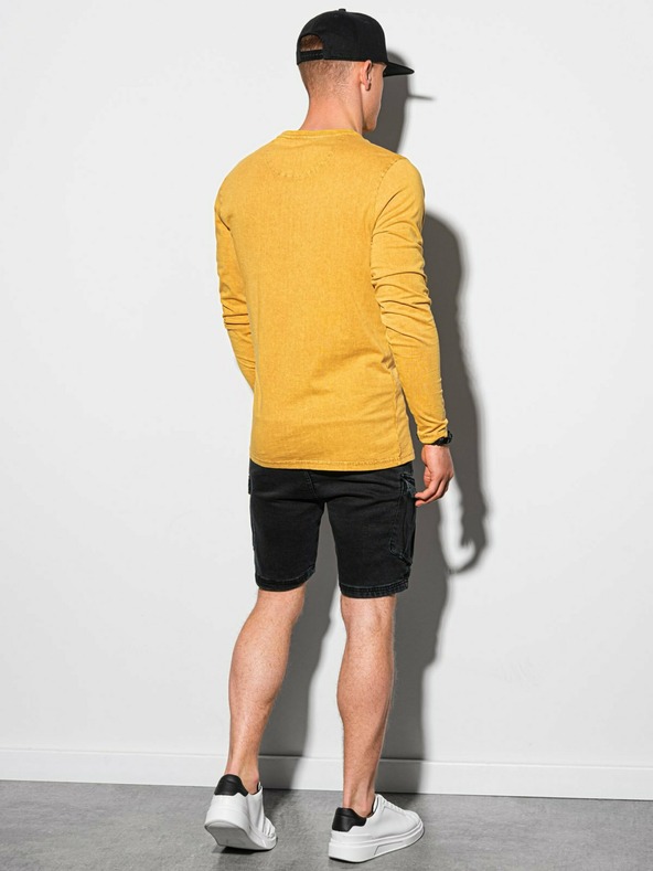 Ombre Clothing Camicia basic senape da uomo Ombre Clothing