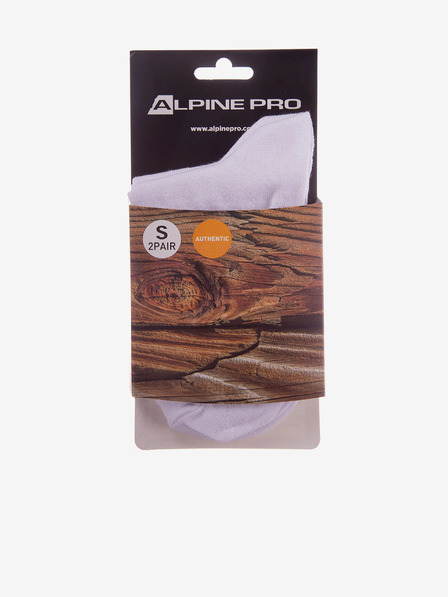 ALPINE PRO Calzini unisex bianchi - 2 paia ALPINE PRO 2ULIANO