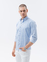 Ombre Clothing Camicia Ombre Abbigliamento Uomo Azzurro K609