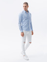 Ombre Clothing Camicia Ombre Abbigliamento Uomo Azzurro K609