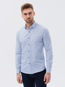 Ombre Clothing Camicia a motivi azzurri da uomo Abbigliamento Ombre