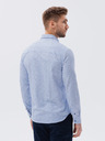 Ombre Clothing Camicia a motivi azzurri da uomo Abbigliamento Ombre