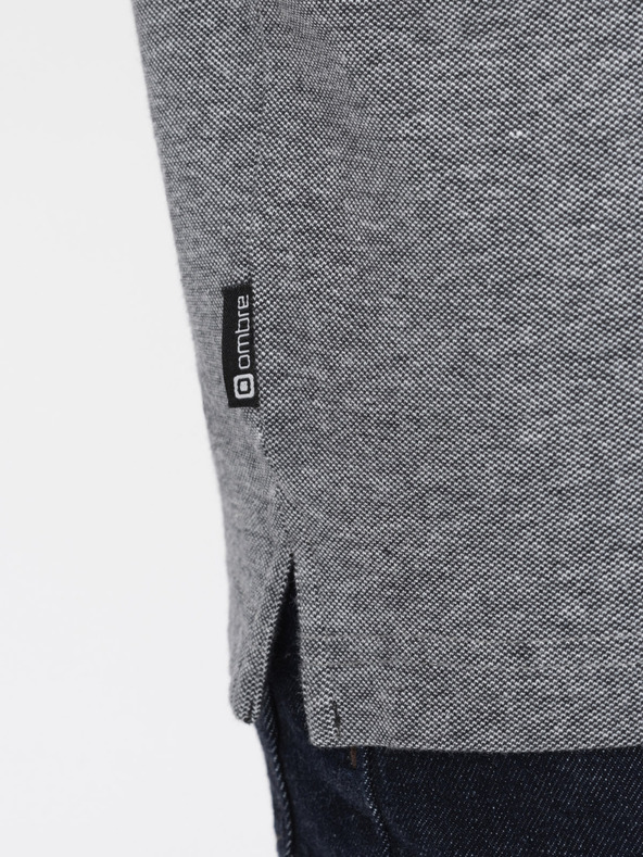 Ombre Clothing Polo nera a righe da uomo Ombre Clothing