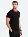 Ombre Clothing Polo da uomo nera Ombre Clothing