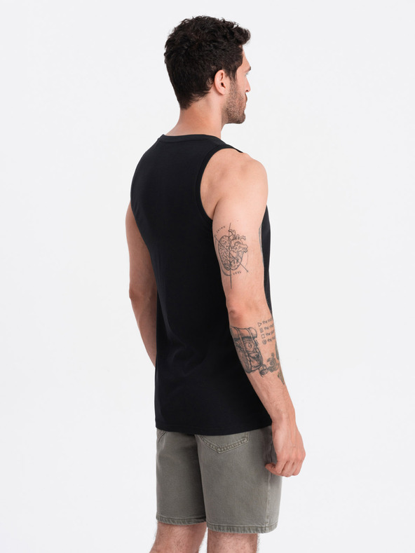 Ombre Clothing Canotta basic in cotone nera da uomo Ombre Clothing