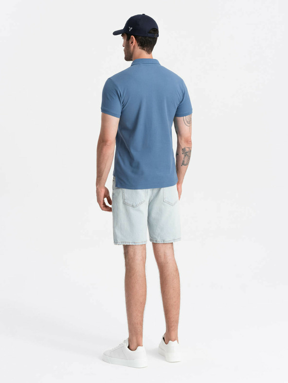 Ombre Clothing Polo basic da uomo blu Ombre Clothing