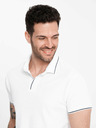 Ombre Clothing Polo bianca da uomo senza bottoni Ombre Clothing