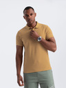 Ombre Clothing Polo basic senape da uomo Ombre Clothing