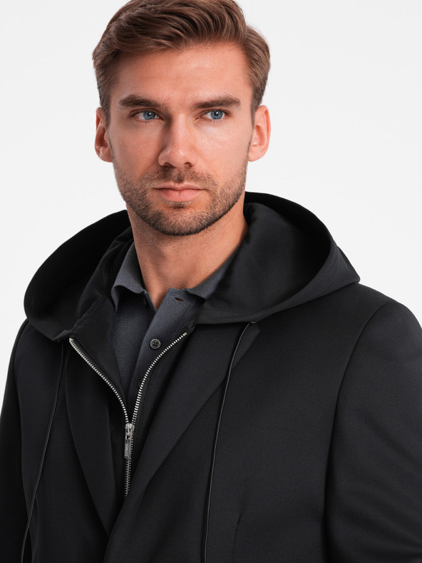 Ombre Clothing Giacca da uomo con fodera e cappuccio rimovibili Ombre Clothing