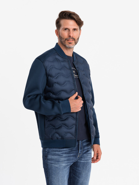 Ombre Clothing Bomber trapuntato da uomo Ombre Clothing