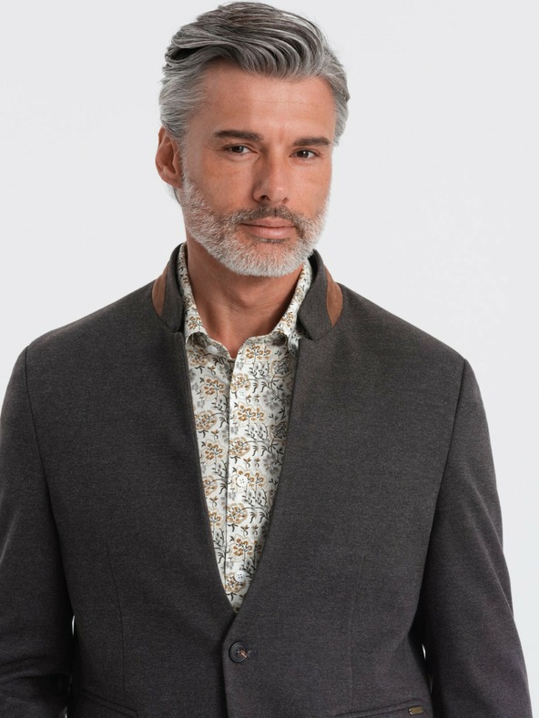 Ombre Clothing Giacca da uomo Ombre Clothing con collo alto, color tan