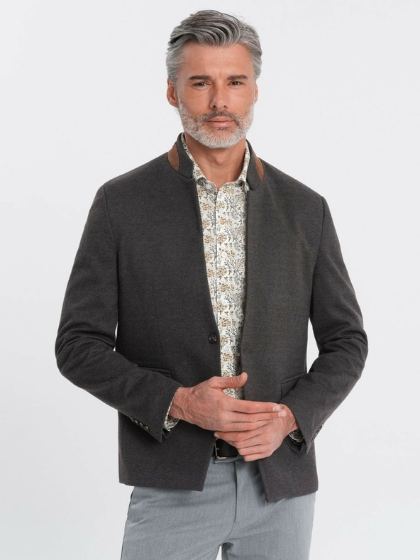 Ombre Clothing Giacca da uomo Ombre Clothing con collo alto, color tan