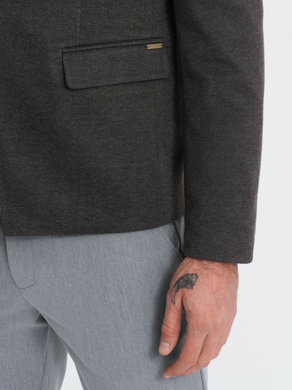 Ombre Clothing Giacca da uomo Ombre Clothing con collo alto, color tan