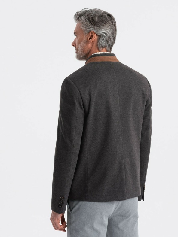 Ombre Clothing Giacca da uomo Ombre Clothing con collo alto, color tan