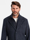 Ombre Clothing Cappotto in lana da uomo senza bottoni Ombre Clothing V1 OM-COWC-0121