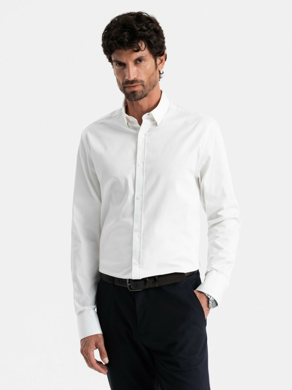 Ombre Clothing Camicia di raso da uomo Ombre Clothing SLIM FIT V1 OM-SHOS-0176