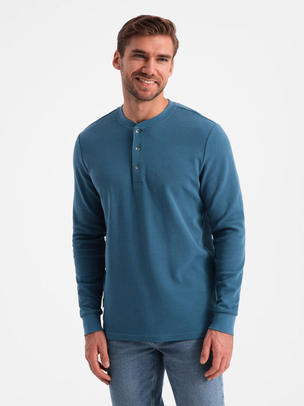 Ombre Clothing Abbigliamento Ombre in maglia waffle da uomo V4 OM-LSCL-0120