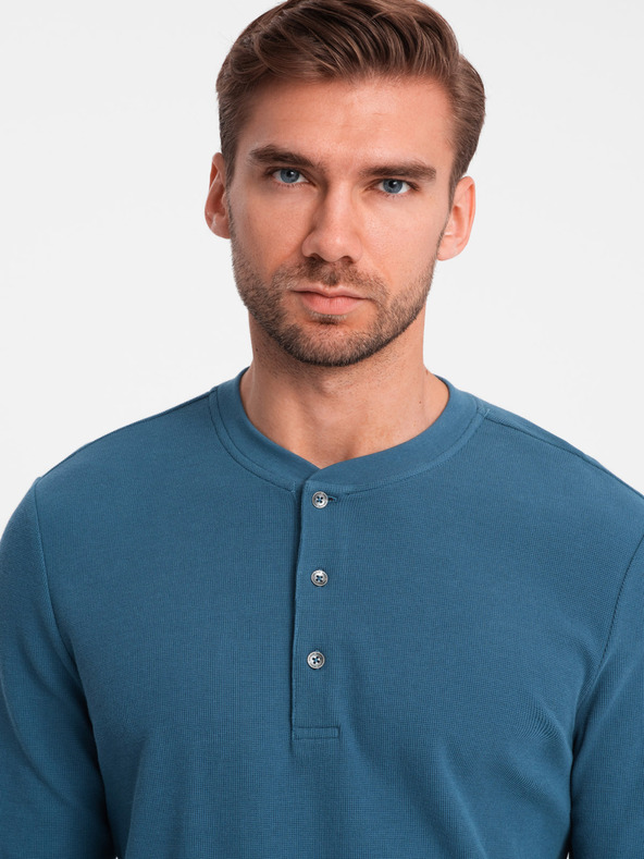 Ombre Clothing Abbigliamento Ombre in maglia waffle da uomo V4 OM-LSCL-0120