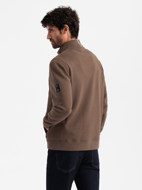 Ombre Clothing Giacca leggera da uomo con zip e trapuntatura frontale Ombre Clothing V3 OM-JANP-0193