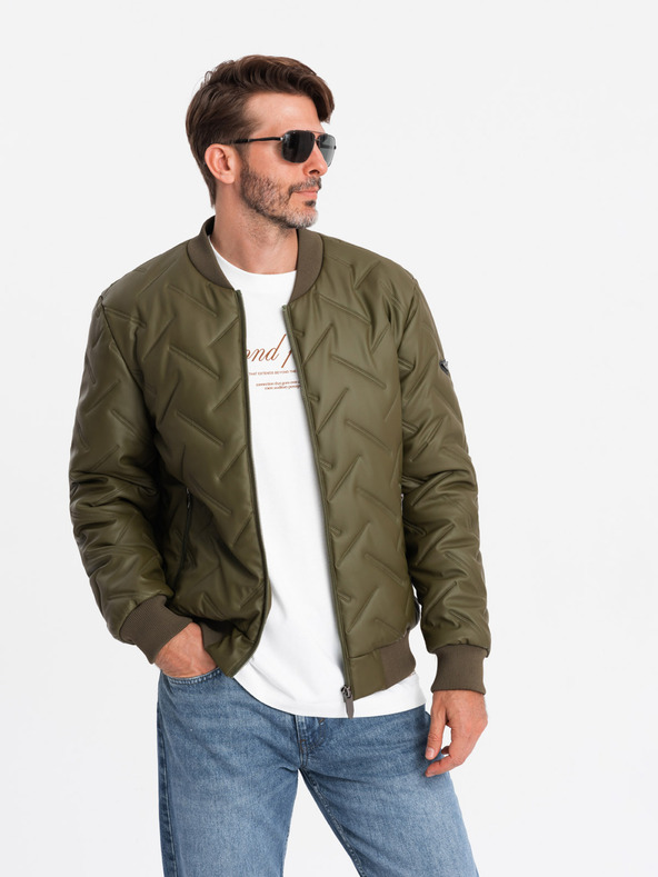 Ombre Clothing Giubbotto bomber da uomo con stampa in rilievo Ombre Clothing
