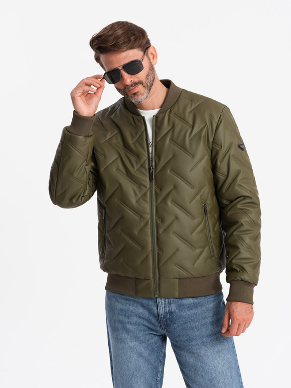 Ombre Clothing Giubbotto bomber da uomo con stampa in rilievo Ombre Clothing