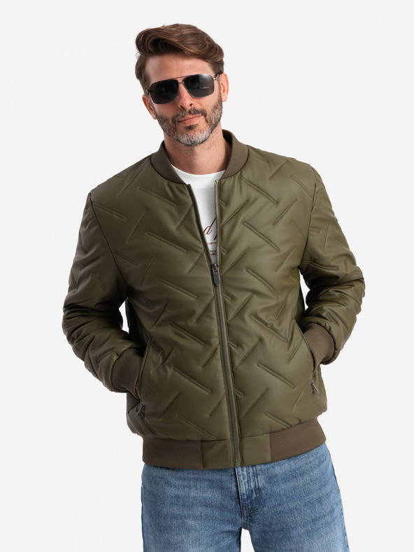 Ombre Clothing Giubbotto bomber da uomo con stampa in rilievo Ombre Clothing